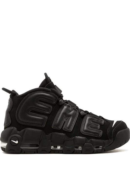 X Supreme Air More Uptempo Suptempo Black Sneakers