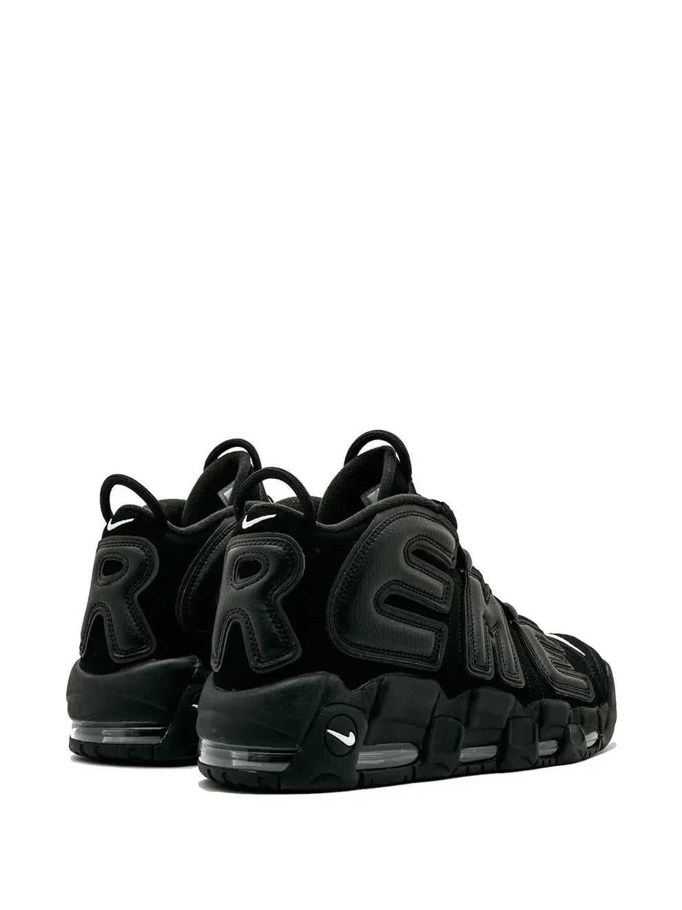 X Supreme Air More Uptempo Suptempo Black Sneakers