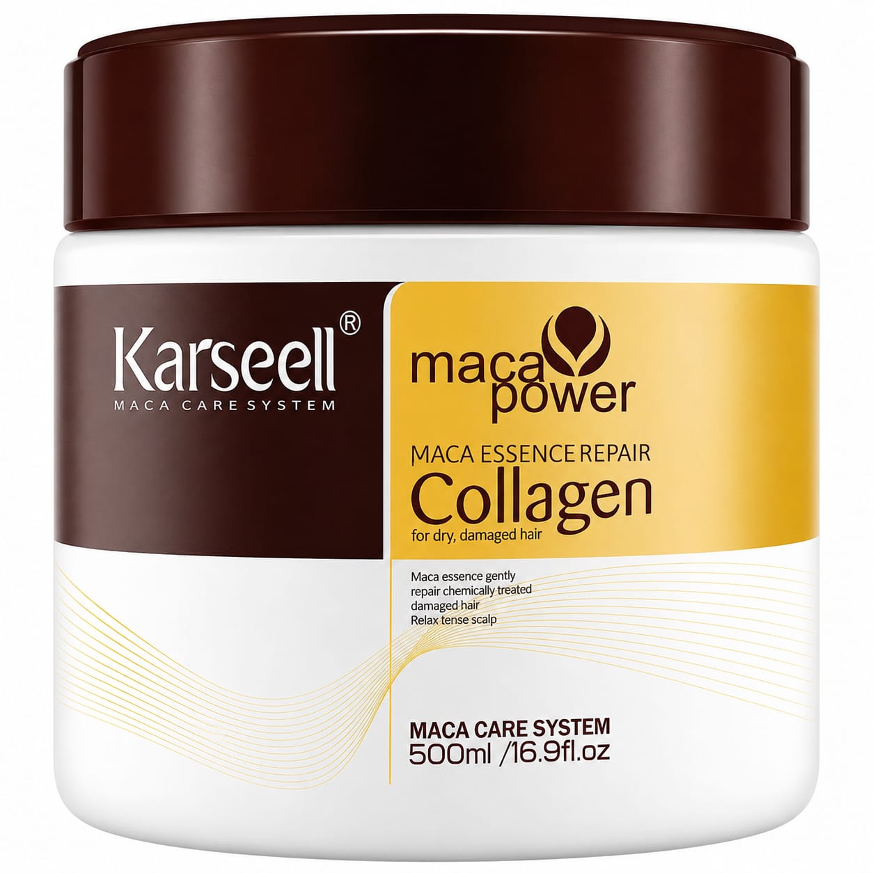 100% Authentic Karseell Collagen Hair Mask 500ml 16.9oz Moroccan Argan Oil Branded
