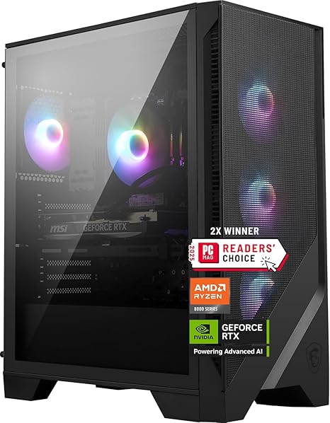msi Codex Z2 Gaming Desktop, AMD R7-8700F, RTX 5070, 32GB DDR5, 2TB SSD