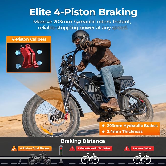 3300W Electric Off-Road Dirt Bike 40MPH, 90/180 Miles Long Range Fast Charging Ebike, Hydraulic Brakes Dual Suspension Mountain E Bike for Adults Teens Outdoor Trail Riding