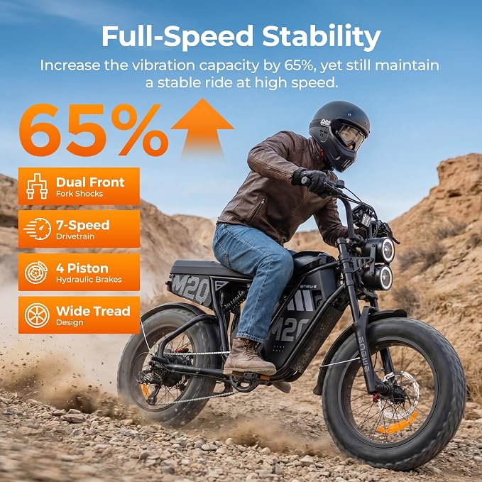 3300W Electric Off-Road Dirt Bike 40MPH, 90/180 Miles Long Range Fast Charging Ebike, Hydraulic Brakes Dual Suspension Mountain E Bike for Adults Teens Outdoor Trail Riding