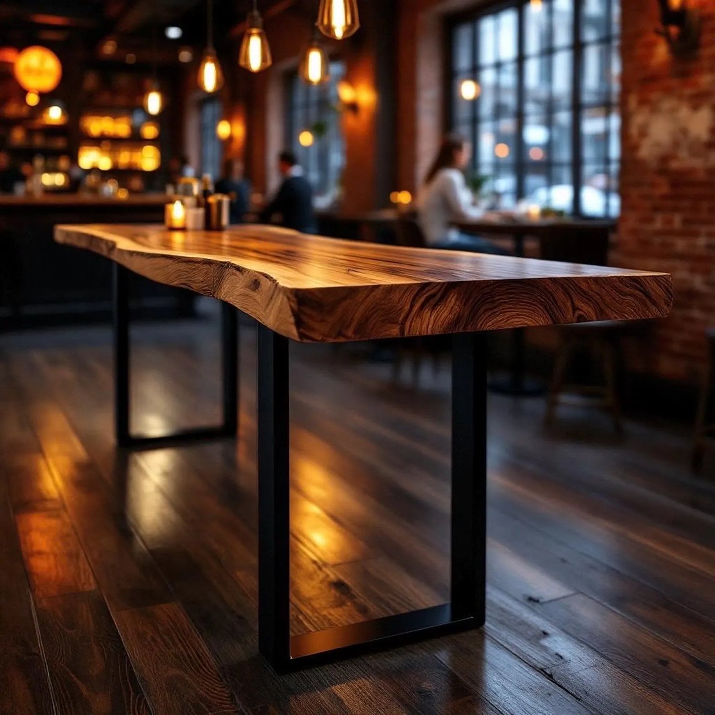 Live Edge Bar Table | Solid Wood Walnut | Handmade in the USA | Pub Table | Tall Table | Customizable Sizes!